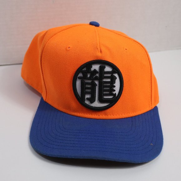 Dragon Ball Z Other - Dragon Ball Z Kanji Orange Blue Anime Snapback Hat